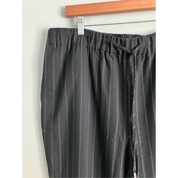 NINE WEST Black & Tan Striped Elastic Waist Pants Size XL - Picture 3 of 12